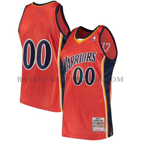 Maillot Golden State Warriors Personnalise Hardwood Classics 2009-10 Orange